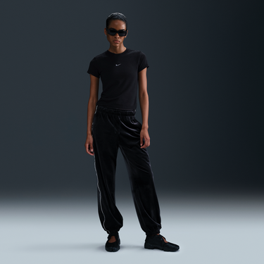 Тениска Nike Sportswear Chill Knit Cropped Slim Fit T-Shirt Черно | HV6525-010, 4
