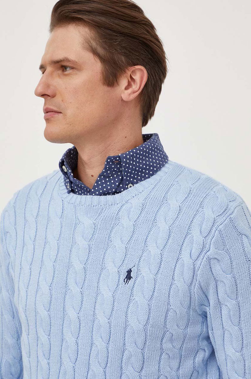 Пуловер Polo by Ralph Lauren Cable Knit Sweater Синьо | 710775885