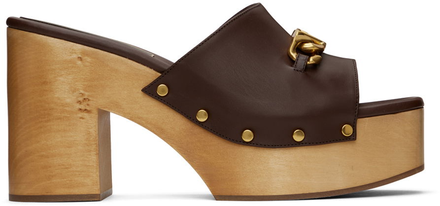 Кецове и обувки Valentino Valentino Garavani VLogo Chain Platform Mules Кафяво | 2W2S0GC1YZX, 0