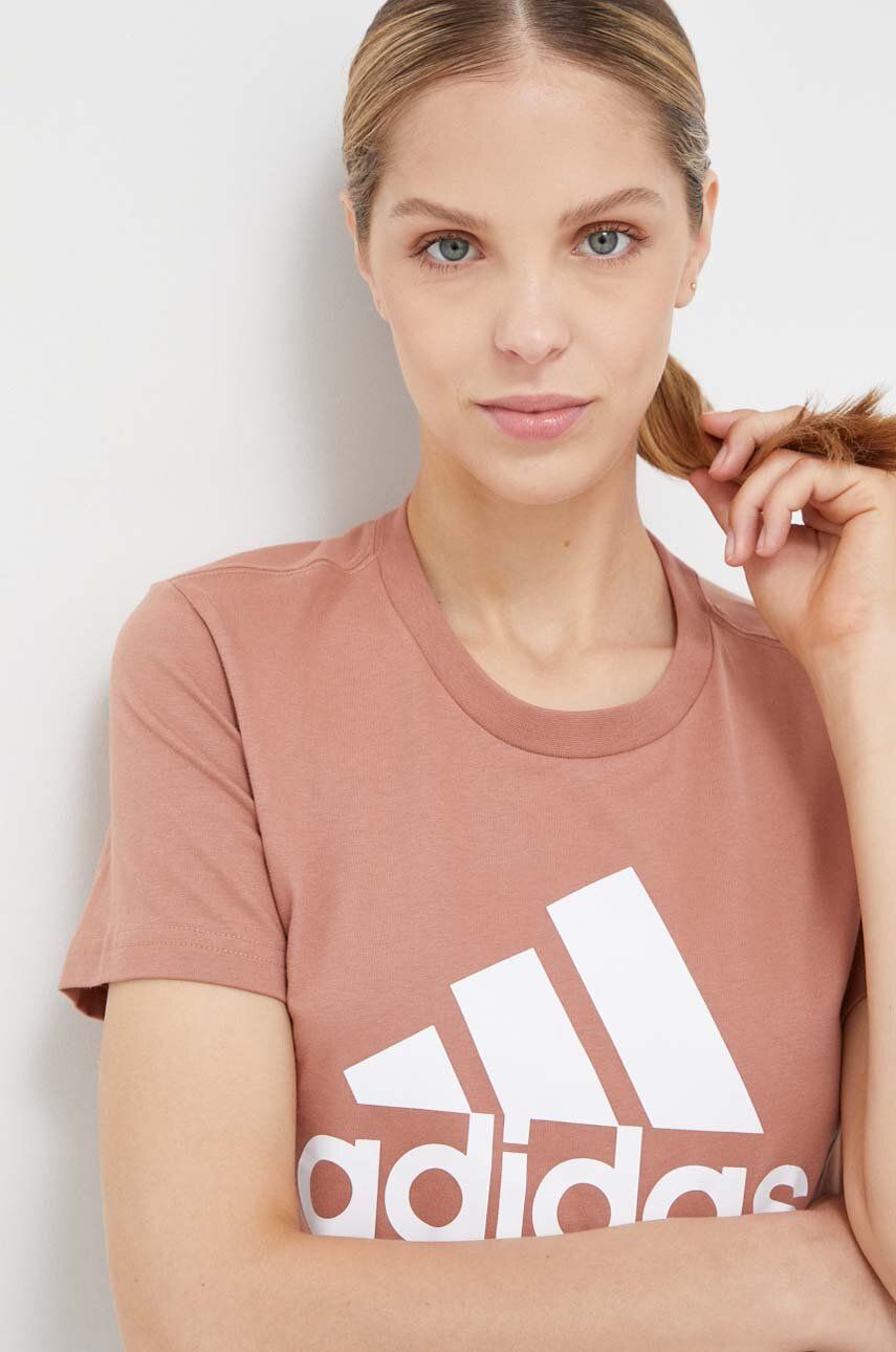Тениска adidas Originals Essentials 3-Stripes Logo Tee Розово | IM2786, 0