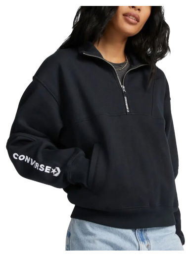 Суитчър Converse Fashion Half-Zip Черно | 10024526-a02-001