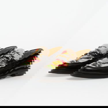 Кецове и обувки Filling Pieces Embroidered Loafer with Sherpa Trim and Gold Bit Черно | 112611303287130, 5