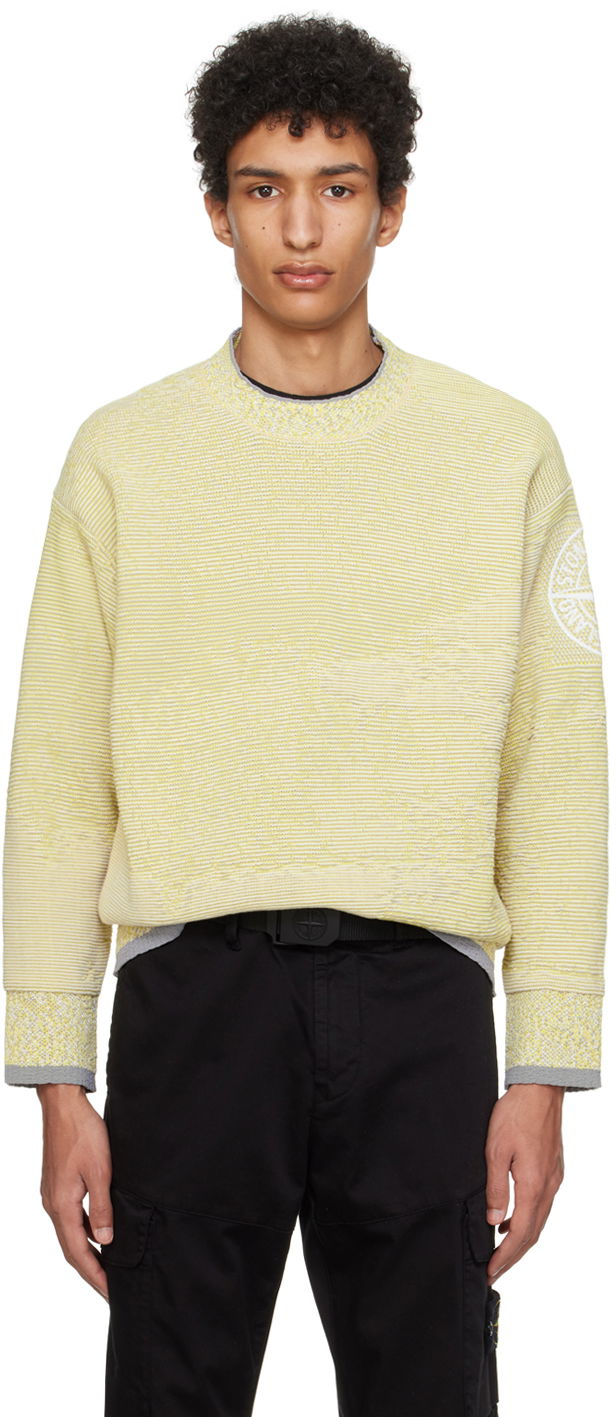 Пуловер Stone Island Mock Neck Sweater Жълто | 8015512D5, 0