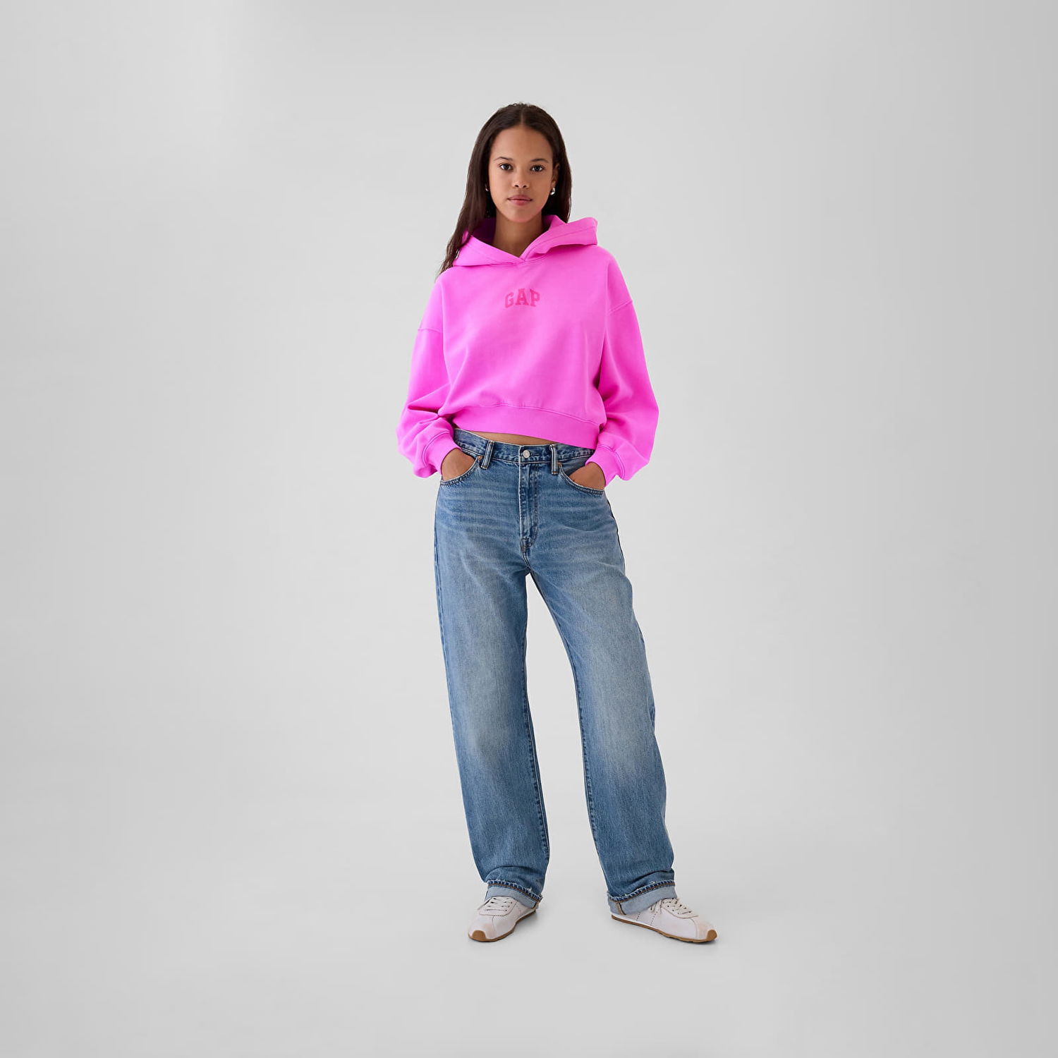 Суитчър GAP Logo Pullover Hoodie Розово | 841725-01, 0