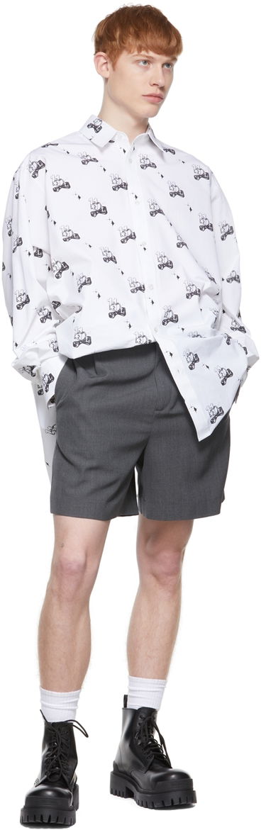 Риза We11done Print Cotton Shirt Бяло | WD-BL1-22-213-U-WH, 3