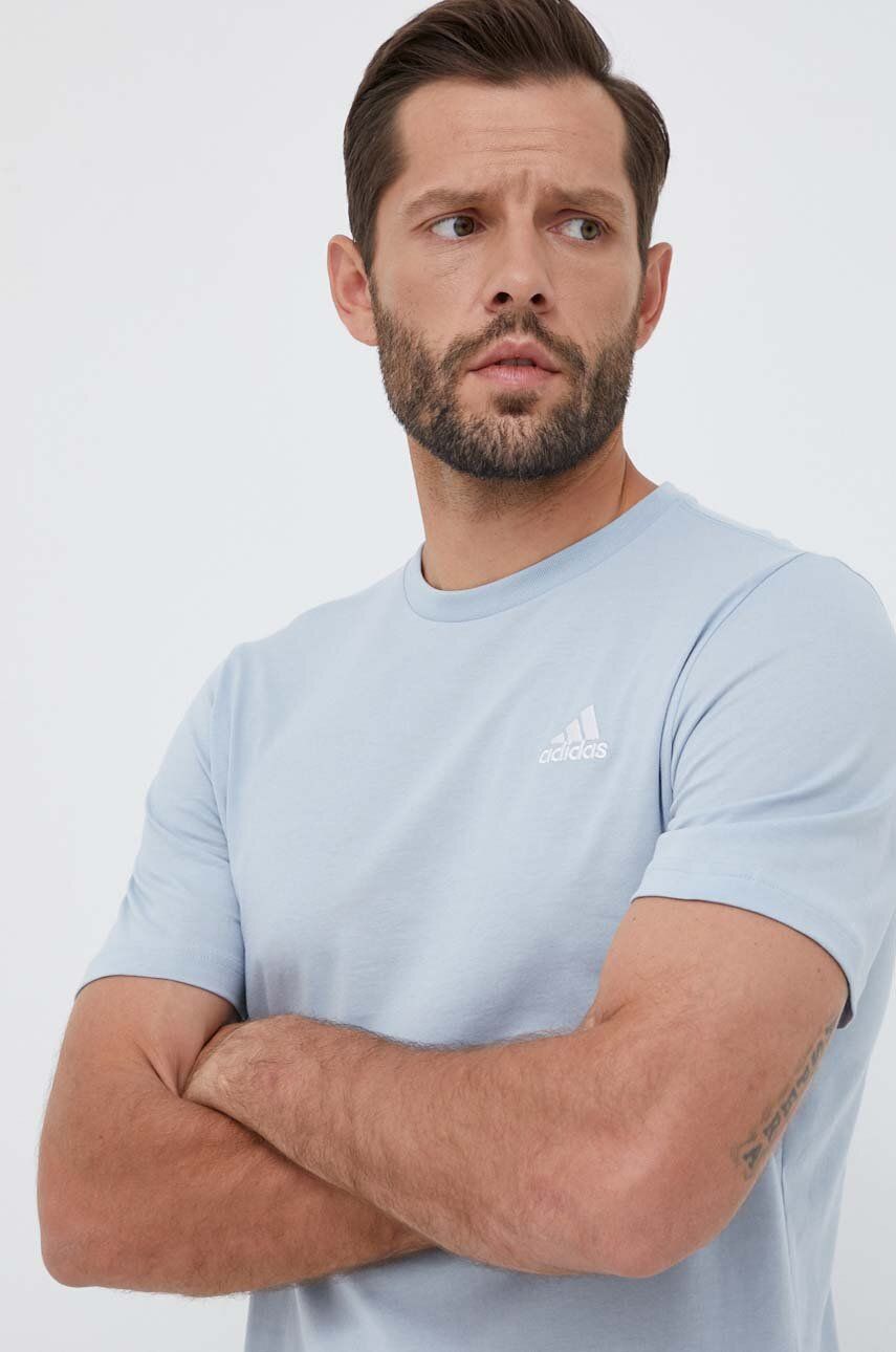 Тениска adidas Originals Essentials Single Jersey Embroidered Small Logo Tee Синьо | IJ6109, 0