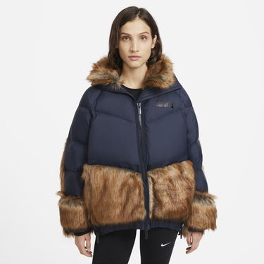 Пухо яке Nike Faux Fur Trim Down Parka Синьо | CT3267-475, 0