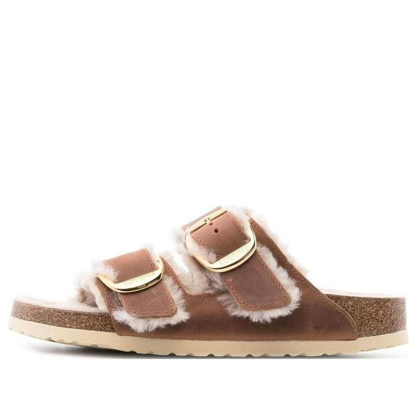 Кецове и обувки Birkenstock Birkenstock Arizona Shearling Slides Кафяво | 1025441