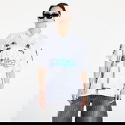 A BATHING APE Flame Pattern Overall Print Half Zip Relax Fit Polo Shirt