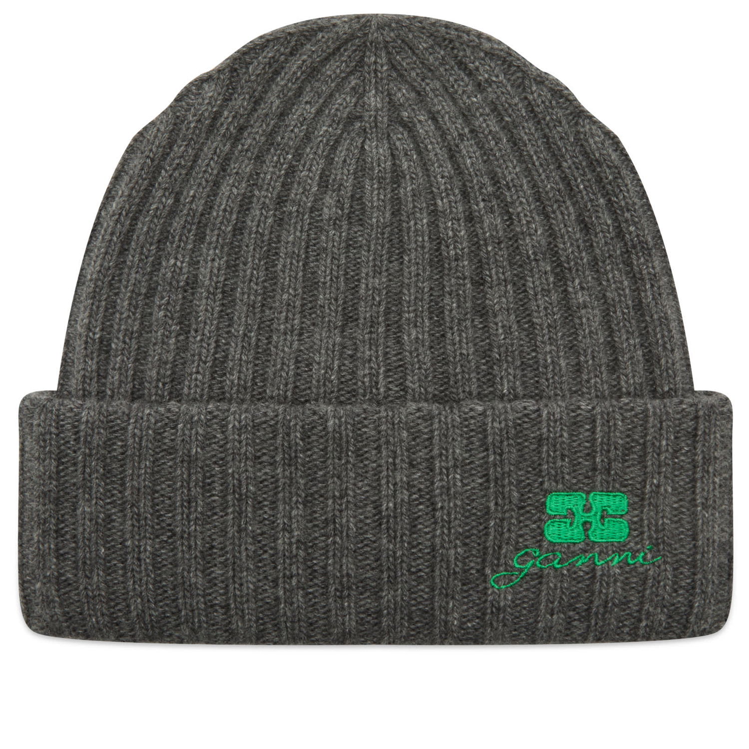 Шапка GANNI Core Future Wool Knit Beanie Сиво | A6928-220, 0