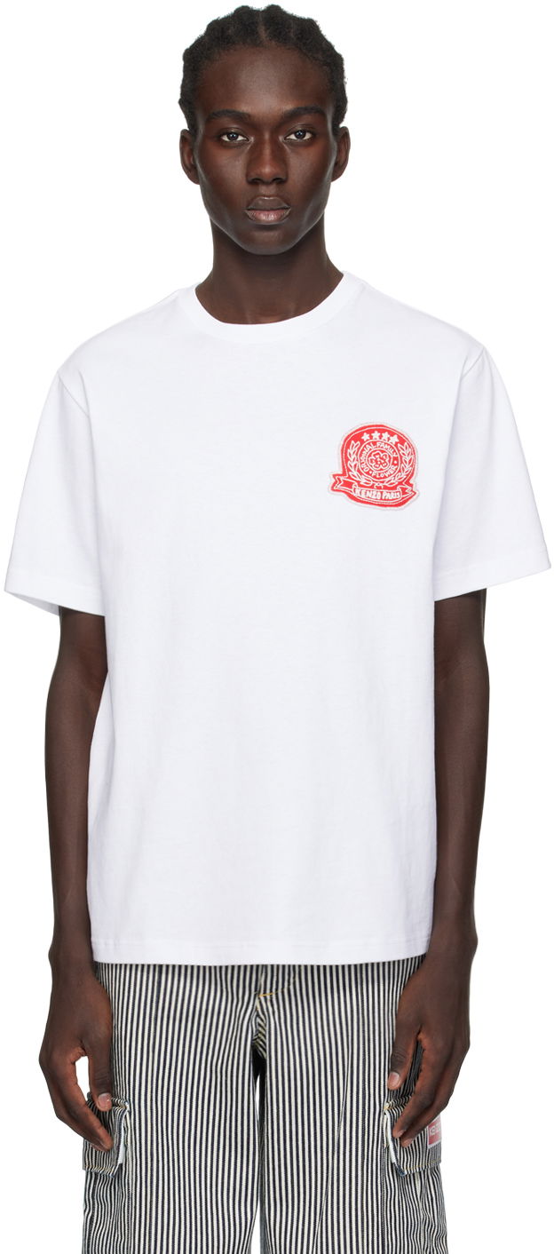 Тениска KENZO Paris Drawn Varsity T-Shirt "Off-White" Бяло | FE55TS2704SY, 0