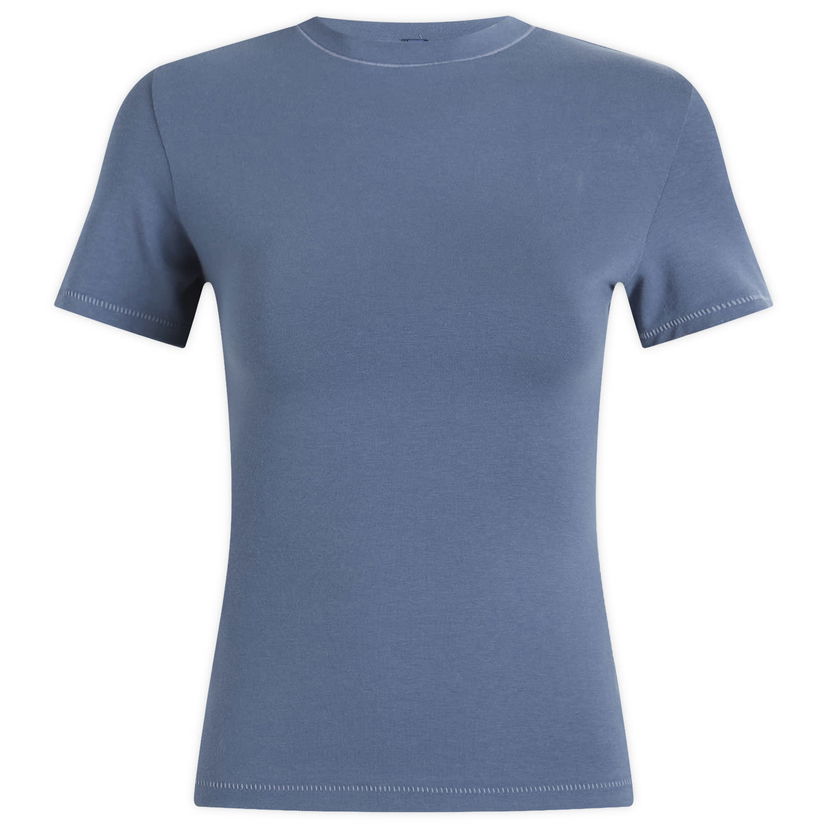 Тениска SKIMS Cotton Jersey T-Shirt, Size Large Синьо | AP-TSH-0638-HRB