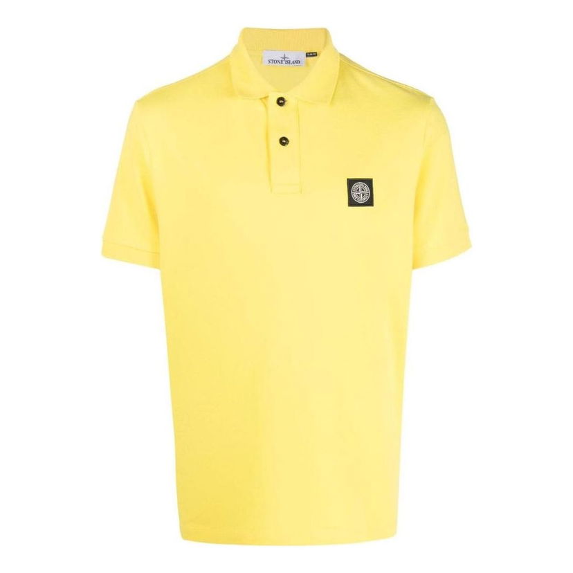 Поло тениска Stone Island Stone Island Logo Patch Polo Shirt Жълто | 10152SC17-V0030