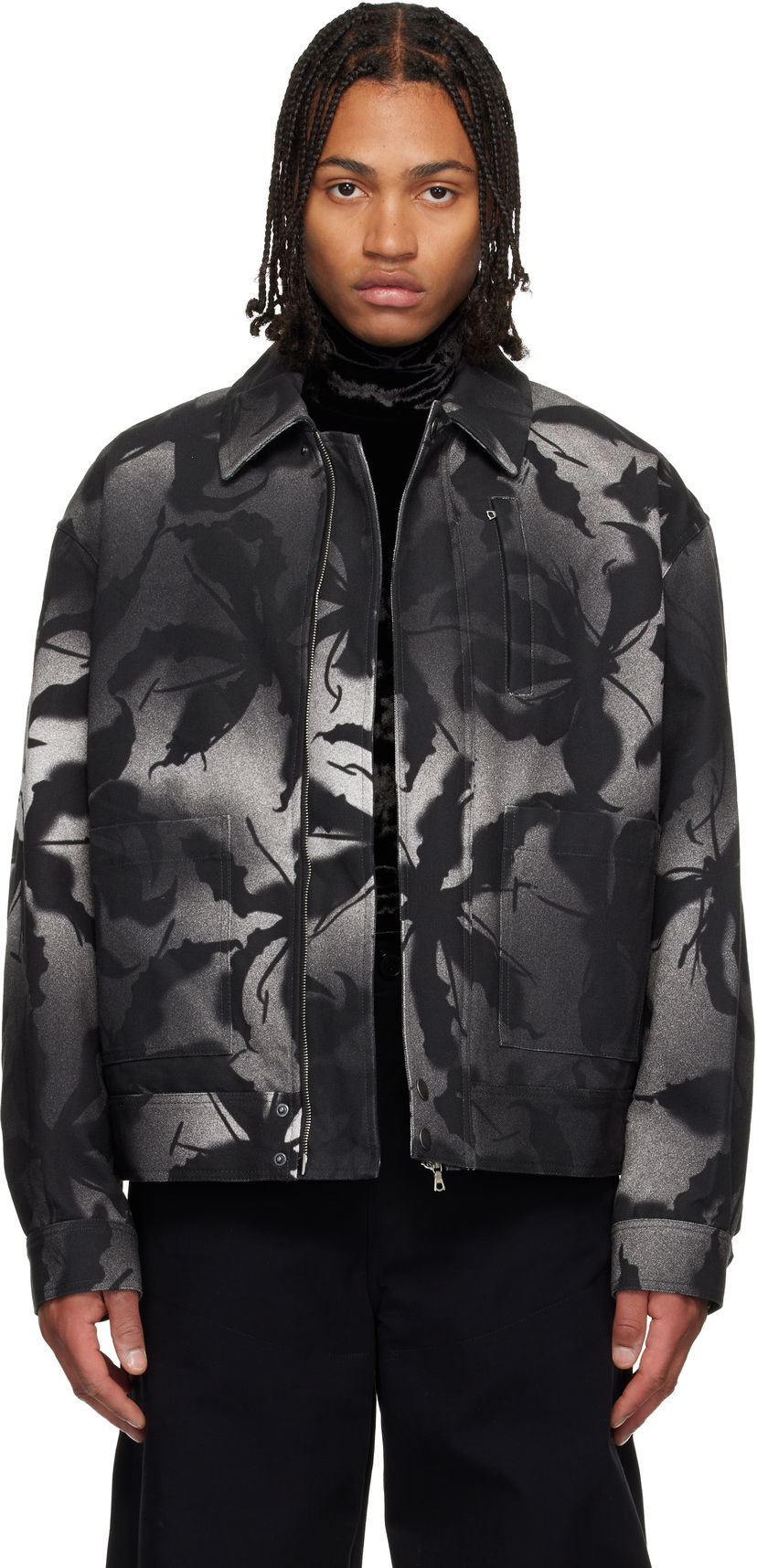 Яке Dries Van Noten Dries Van Noten Faded Floral Print Workwear Jacket Многоцветен | 252-020572-2369