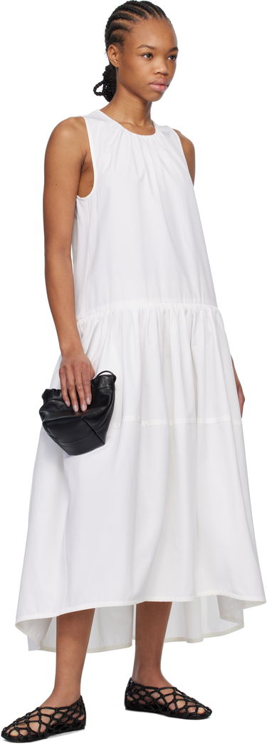Pокля Jil Sander Jil Sander Crew-Neck Midi Dress Бяло | J02CT0452_J45002, 3