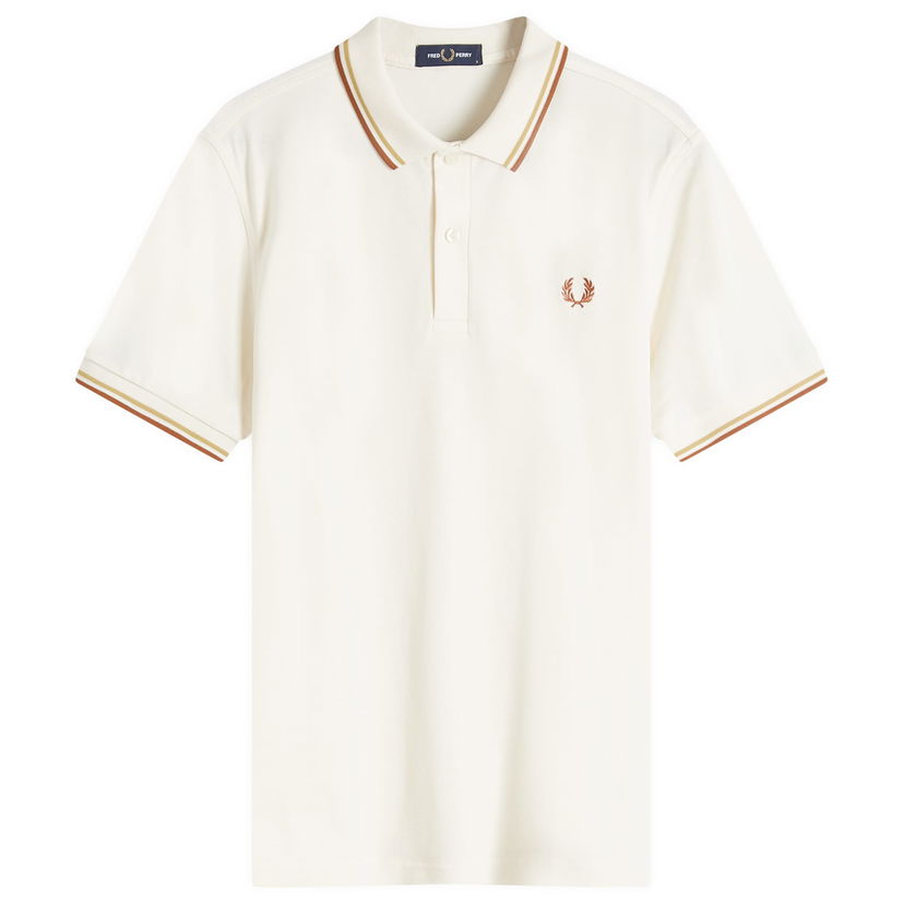 Поло тениска Fred Perry Twin Tipped Polo Shirt Бяло | M3600-X01