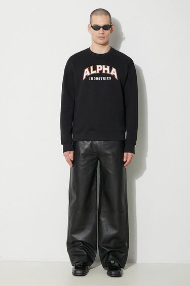 Суитчър Alpha Industries Alpha Industries College Print Sweatshirt Черно | 146301, 1