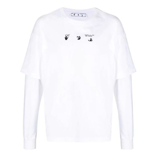 Тениска Off-White Double Layer Logo T-Shirt Бяло | OMAB022S21JER0010145, 0