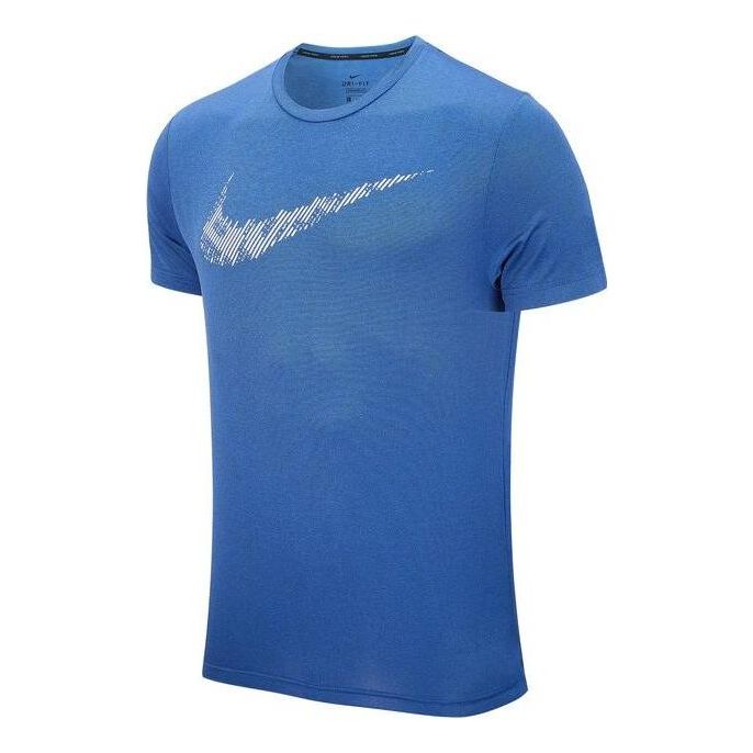 Тениска Nike Stripe Logo Training T-Shirt Синьо | DD1622-451