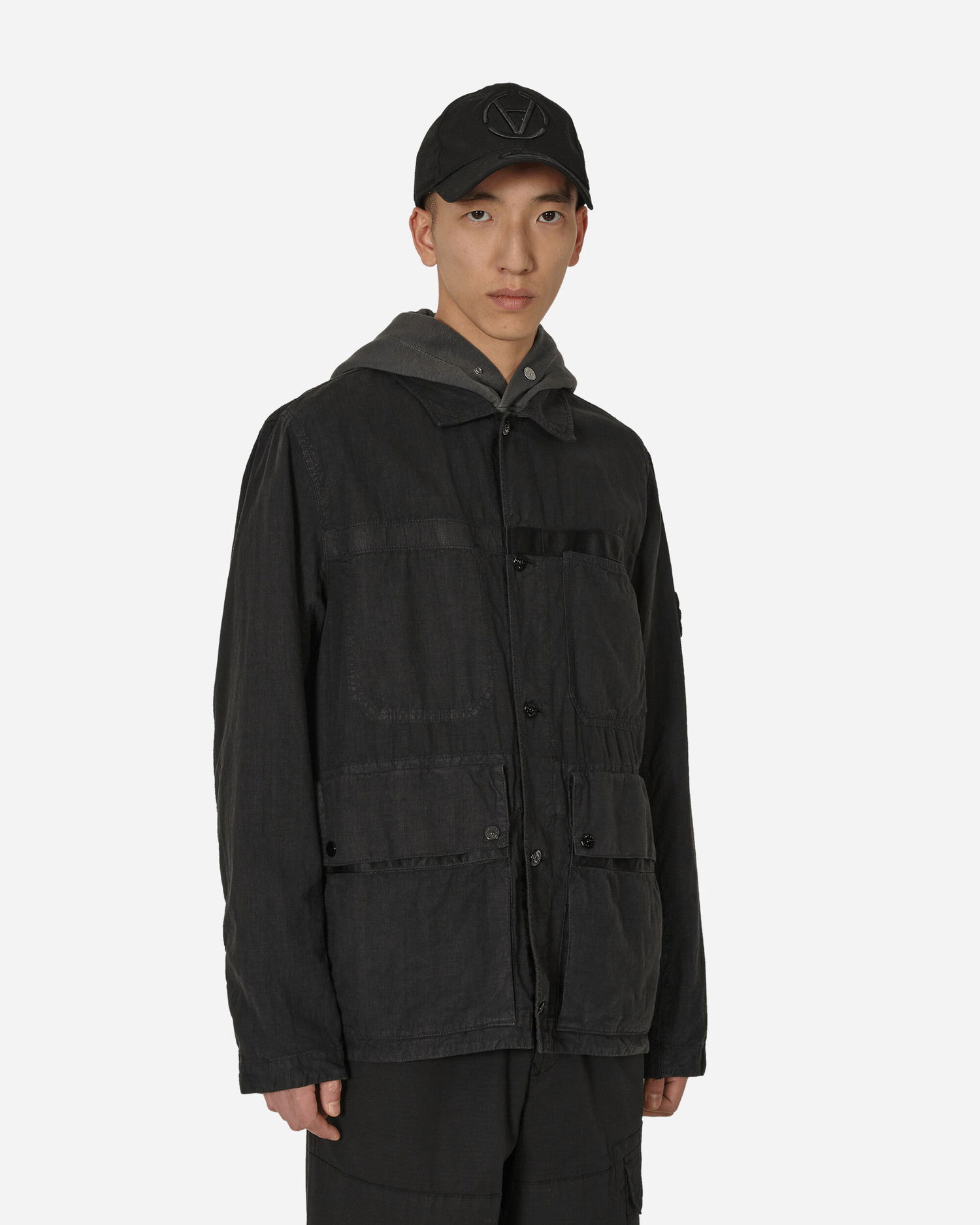 Яке Stone Island Lino Nylon Tela-TC Field Jacket Черно | 801542330 V0029, 0