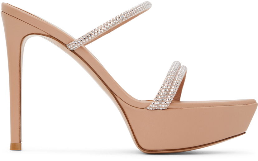 Кецове и обувки Gianvito Rossi Cannes Platform Sandals Бежово | G16140.85RIC.XCN