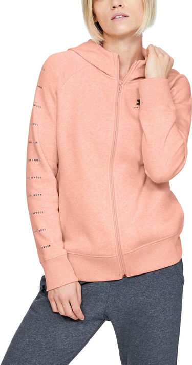Суитчър Under Armour RIVAL SPORTSTYLE Fleece Full-Zip Hooded Sweatshirt with Sleeve Graphic Розово | 1348559-689, 0