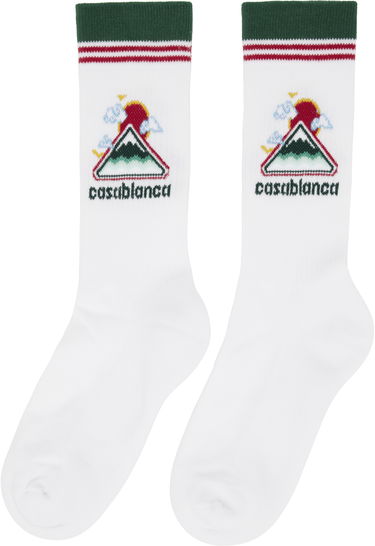 Чорапи Casablanca Casablanca Montagne Ondulee Socks Бяло | APF25-ACC-010-02, 1