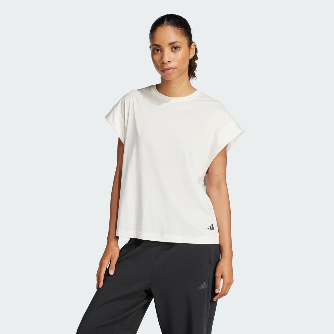 Тениска adidas Performance Studio Relaxed Fit Training T-Shirt Бяло | JL7799, 0