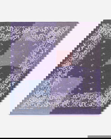 Шал KAPITAL Selvedge Bandana with Garden Patchwork Print Лилаво | EK-1633BA PURPLE, 3