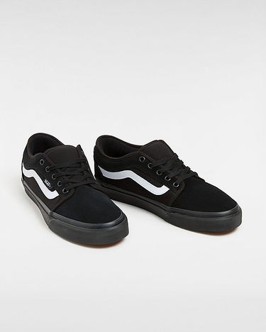 Кецове и обувки Vans Chukka Low Sidestripe Shoes (black/black/whi) Unisex White, Size 2.5 Черно | VN0A5KQZB8C, 1