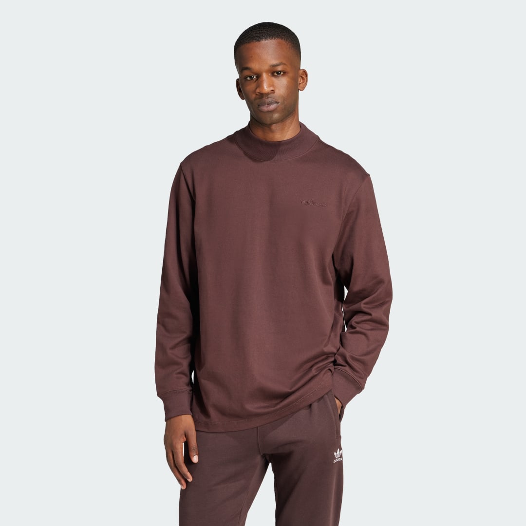 Тениска adidas Performance Long Sleeve Mock Neck Кафяво | IW3258, 0
