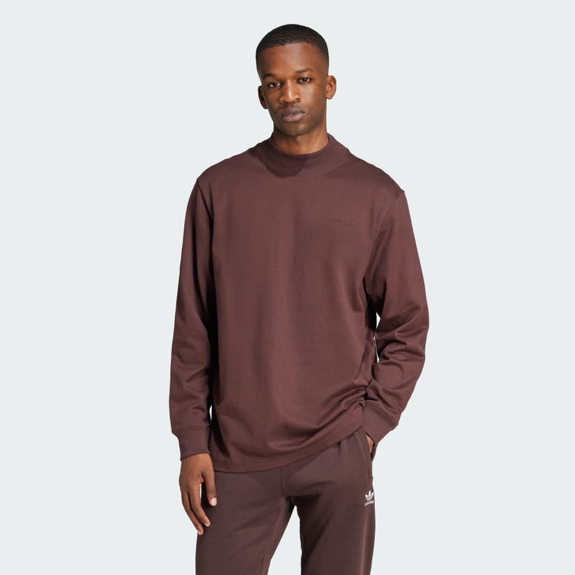 Тениска adidas Performance Long Sleeve Mock Neck Кафяво | IW3258