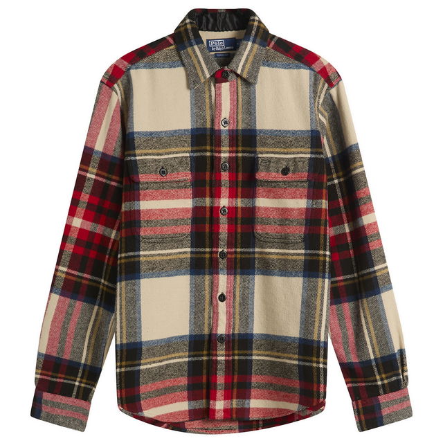 Ralph Lauren Polo Flannel Check Classic Fit Overshirt Size Large