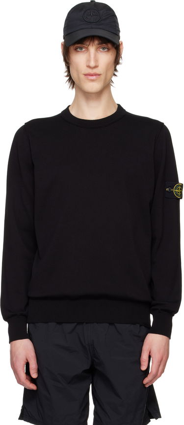 Пуловер Stone Island Stone Island Organic Cotton Crewneck Sweater Черно | K1S15 5100053 S00B2, 0