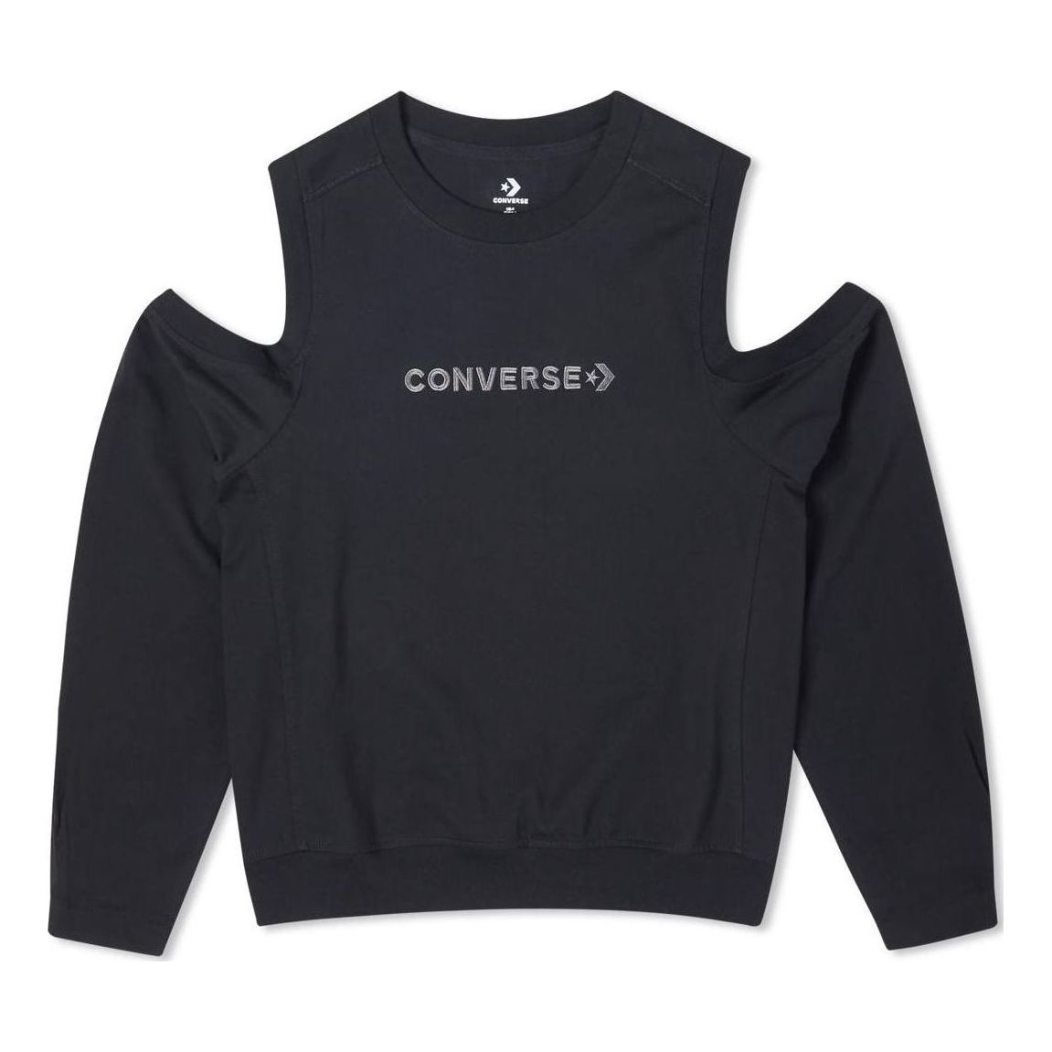 Суитчър Converse Cold Shoulder Knit Top Черно | 10023190-A01, 0