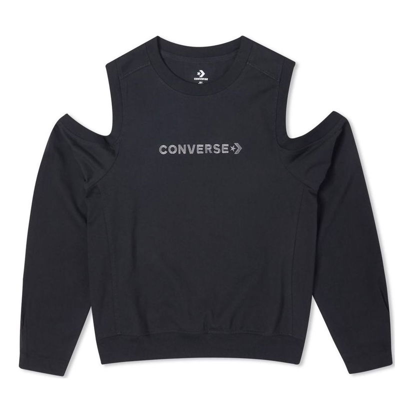 Суитчър Converse Cold Shoulder Knit Top Черно | 10023190-A01