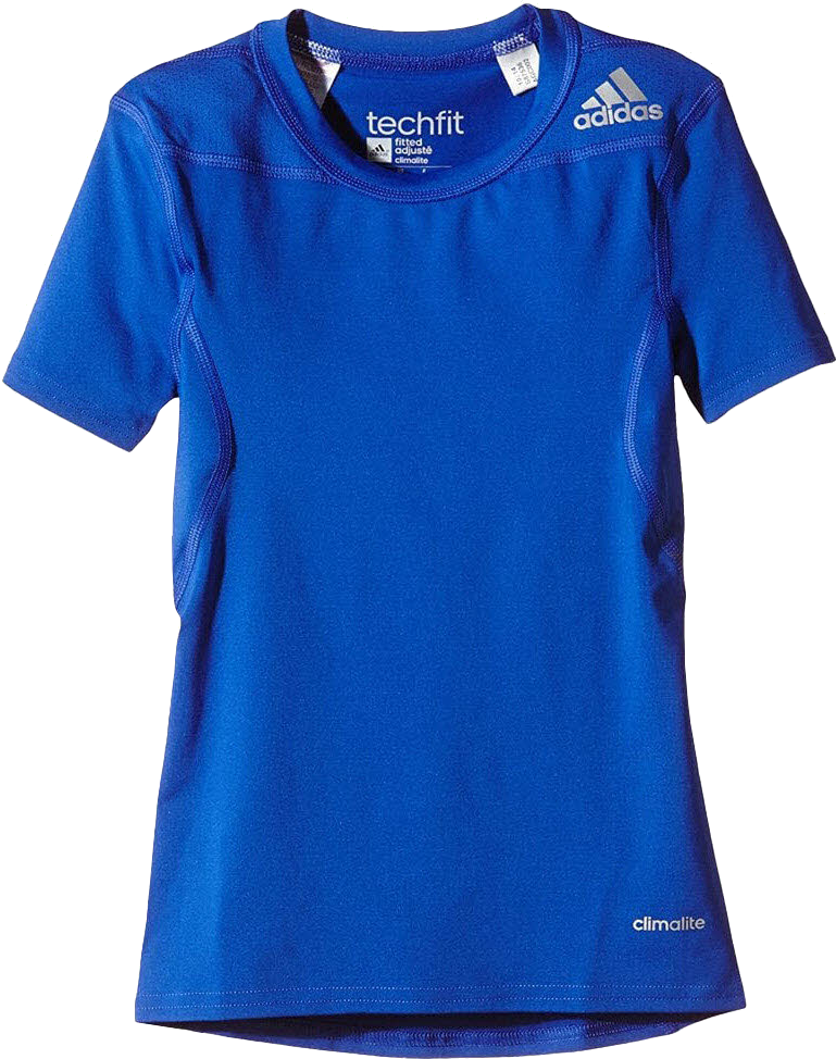 Тениска adidas Originals Techfit Base Fitted Short Sleeve T-Shirt Синьо | s87536, 0
