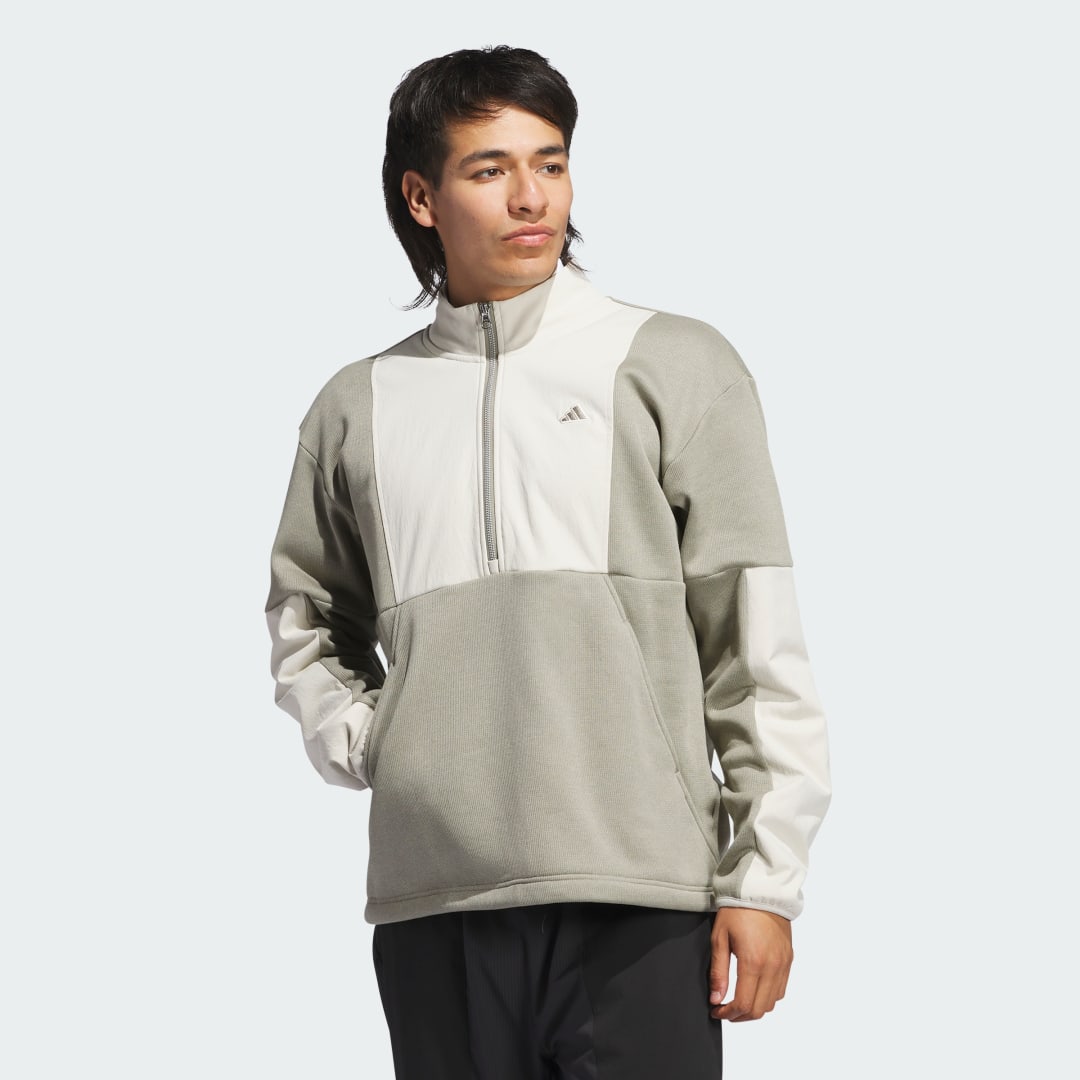 Суитчър adidas Performance Go-to Dwr Hybrid Half Zip Sweatshirt Зелено | IL0575, 0