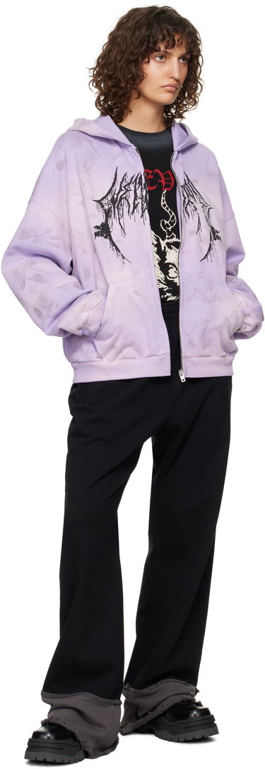 Суитчър We11done Graphic Print Zip-Up Hoodie Лилаво | WD-TJ3-24-878-U-PP, 3