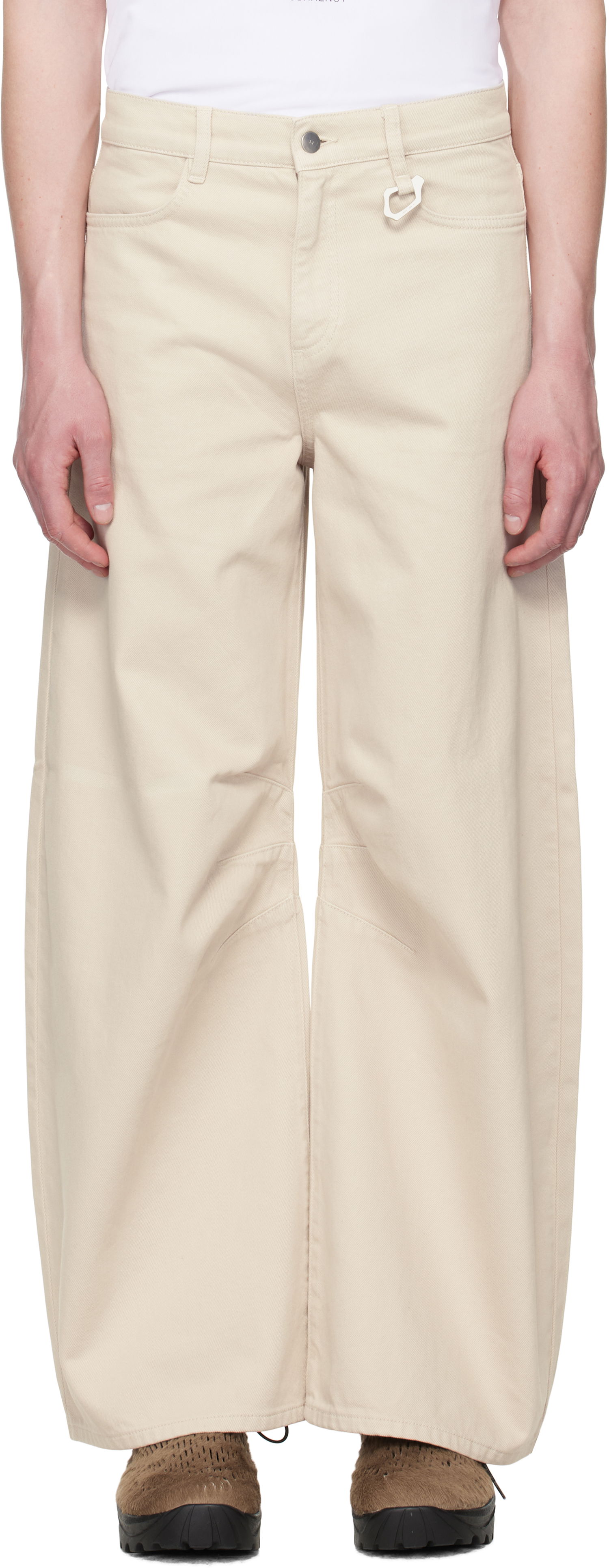 Панталони HELIOT EMIL Heliot Emil Loam Denim Jeans Бежово | SS25_M_10_199_ST18, 0