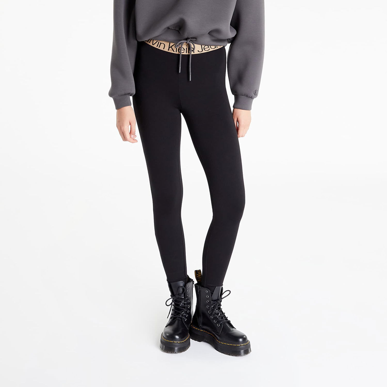 Клинове CALVIN KLEIN Logo Elastic Milano Черно | J20J219745 BEH, 0