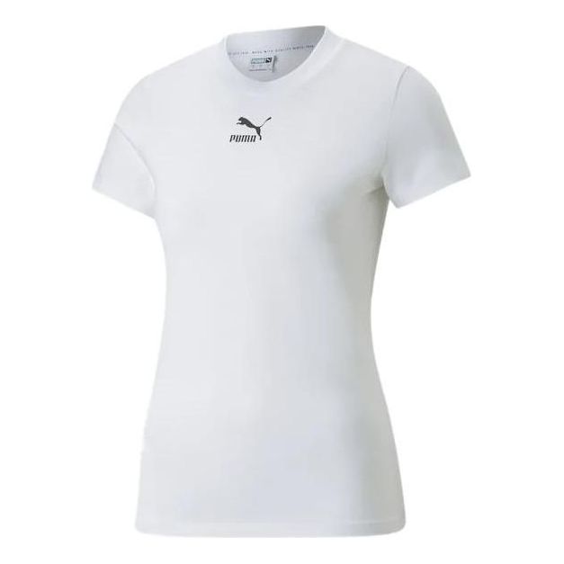 Тениска Puma Slim Fit Classics T-Shirt Бяло | 535610-02, 0