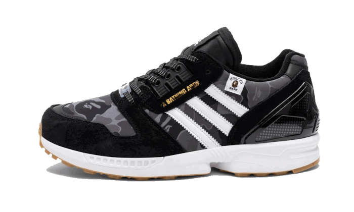 Кецове и обувки adidas Originals BAPE x Undefeated x ZX 8000 ''A-ZX Series - Black Camo'' Черно | FY8853, 0