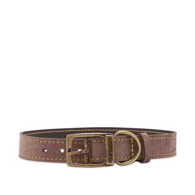 Brown Leather Dog Collar, Large