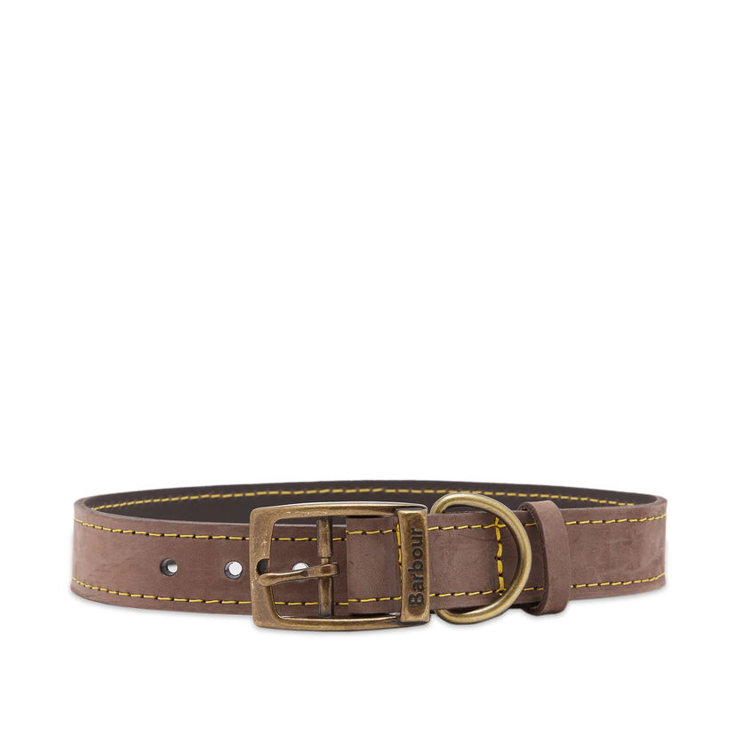 Колани Barbour Brown Leather Dog Collar, Large Кафяво | DAC0002BR15