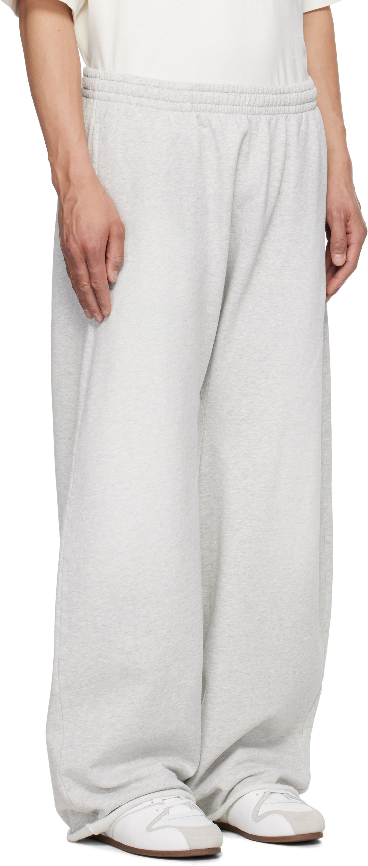 Спортни панталони Alexander Wang Alexander Wang Logo Oversized Cotton Terry Sweatpants Сиво | UCC2254117, 1