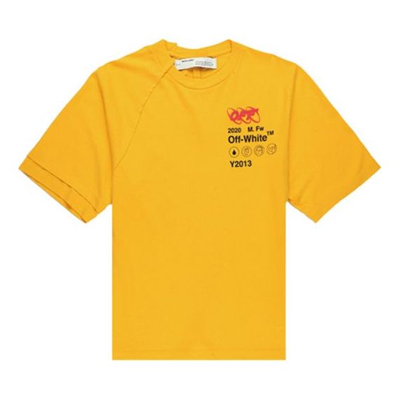 Тениска Off-White Industrial Recon Short-Sleeve Tee Жълто | OMAA078F191850166010