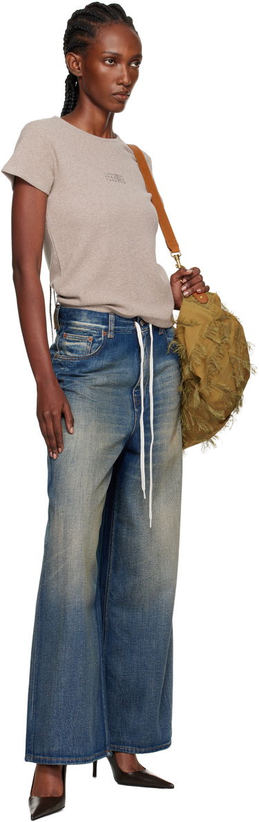 Дънки Maison Margiela MM6 Maison Margiela Wide-Leg Jeans Синьо | S52LA0262 M30017, 3