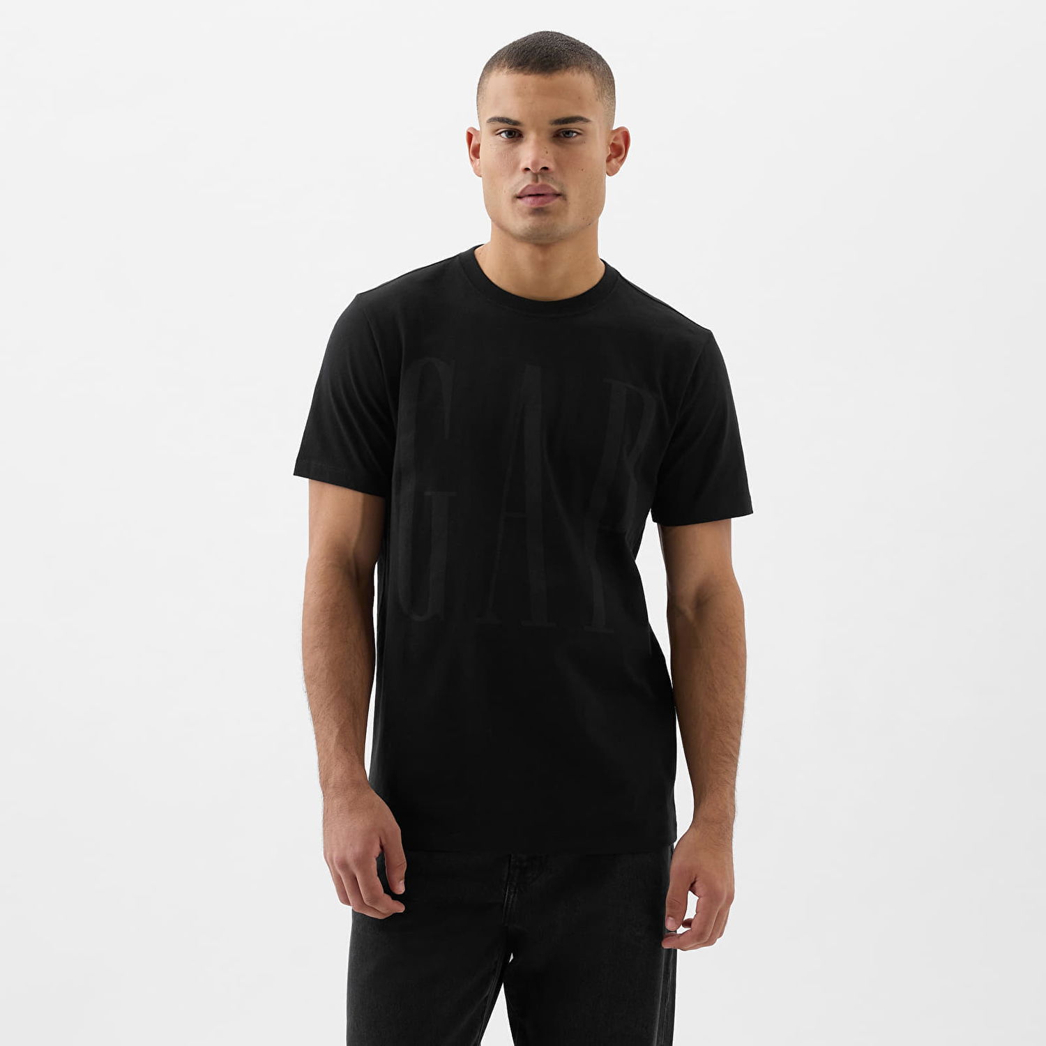 Тениска GAP Logo Tee True Black V2 Черно | 866774-00, 0