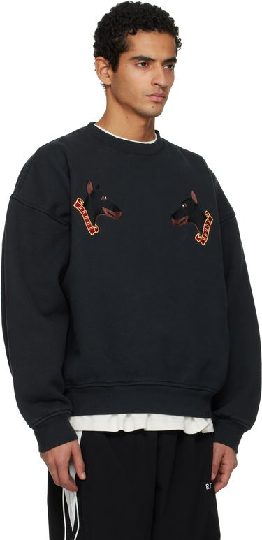 Суитчър Rhude London Hound Crewneck Sweatshirt Черно | RHPF25ST01012, 1